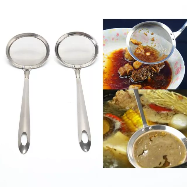 1PC Skimmer Spoon For Hot Pot Mesh Strainer Fat Oil Filters Skimming Grease  SN❤