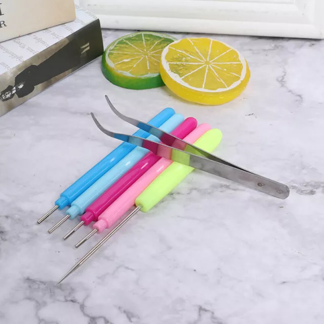 6Pcs Tweezer Quilling Needles Slotted Pen Tool Kit Quilling Paper DIY Set√