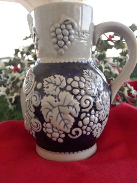 Vecchia Caraffa In Ceramica X Il Vino - Boccale D'epoca H Cm 13 - Brocca - Jug