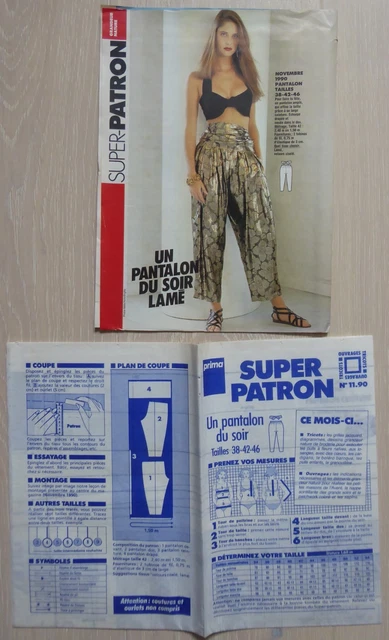 Patron De Couture Prima 'Un Pantalon Du Soir' - Occasion - Pour Création De Vêtement Soirée
