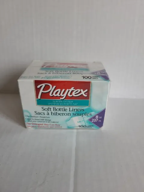 Playtex Baby Nurser System Soft Bottle Liners Disposable 8 oz 100 Liners