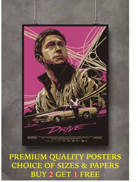 Drive Classic Movie Large Poster Art Print Gift A0 A1 A2 A3 A4