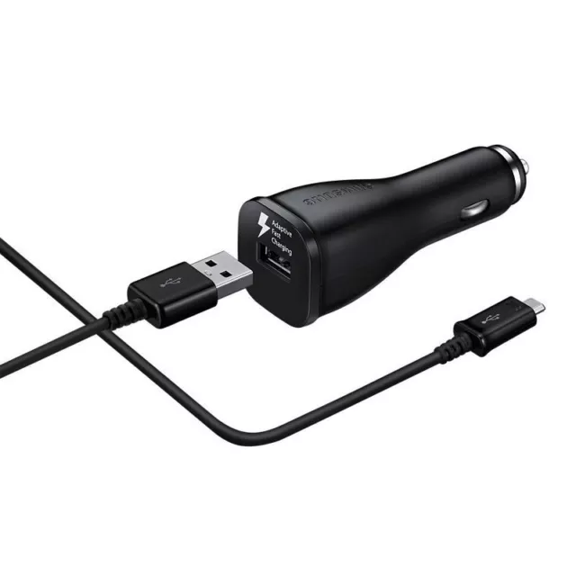 Original Samsung 2A Chargeur Voiture Rapide Allume Cigare + Fil Cable Cordon Usb