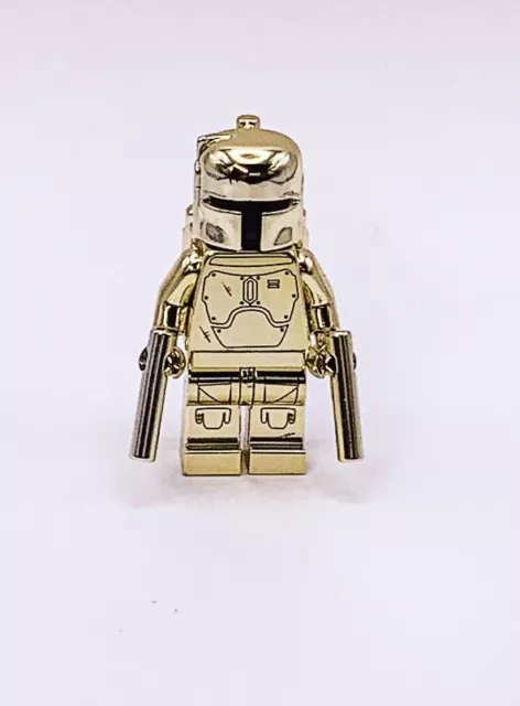 Minifigure Lego Cromata Placcata in Oro Boba Fett Star Wars + Pistole Nuove!!