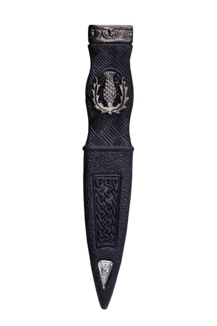 Kilt Highlandwear Safety Sgian Dubh Dummy Pewter Mount Thistle Design Antique