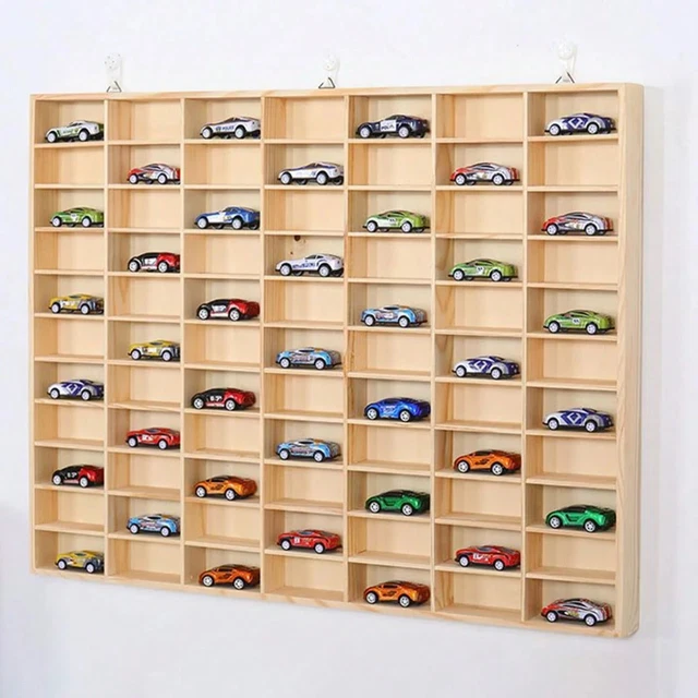 Espositore In Legno Per Hot Wheels E Matchbox Scala 1/64 – Scaffale Porta Auto – Fatto A Mano - Foto 3
