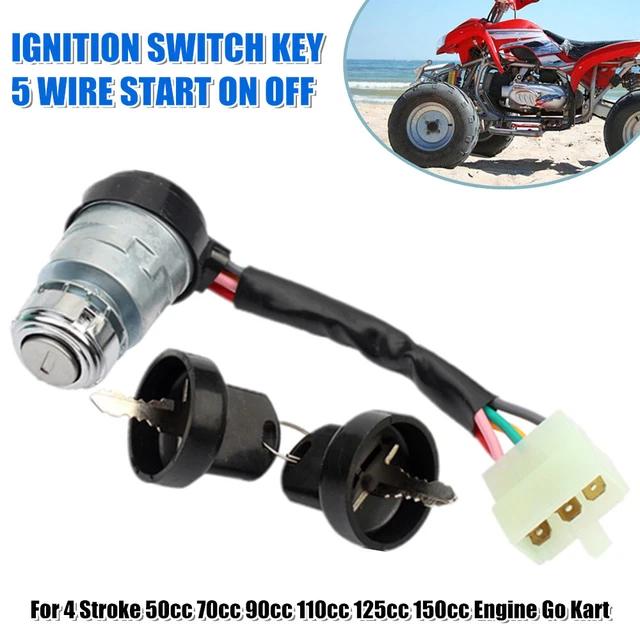 5 Wire Ignition Key Switch Lock 110cc 125cc 150cc PIT Quad Dirt Bike ATV Go Kart
