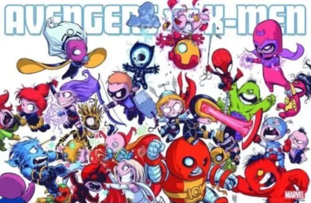 AVENGERS VS X-MEN SKOTTIE YOUNG POSTER 24x36 BRAND NEW ROLLED    COMIC KINGS