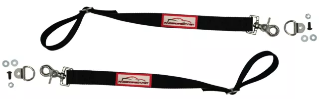 Racerdirect.net Car Door Limit Strap Adjustable Limiting Straps Black
