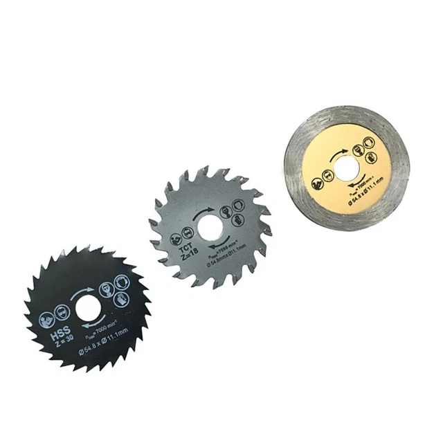 5 Lames De Scie Circulaire 85mm - Carbure Pour Bois, Plastique, Métal | Diamètre Int. 15mm