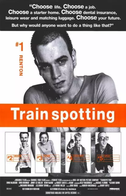 TRAINSPOTTING Movie POSTER 11 x 17 Ewan McGregor, Ewen Bremner, Robert Carlyle C