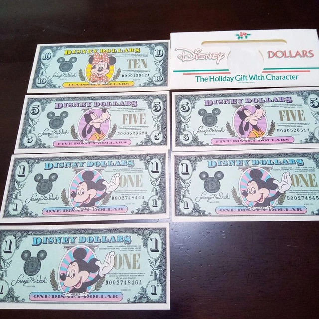 Disney Dollar Dollars Sheets 1990 1991