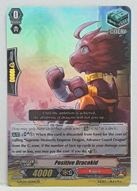 Bushiroad Cardfight Vanguard Positivo Dracokid G-FC04/055EN RR Kagero