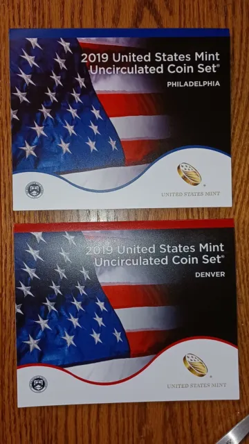 2019 US Mint Set 20 Coin Uncirculated Set Complete Philadelphia & Denver W/ OGP