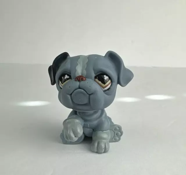 Littlest Pet Shop Blue Dog Bulldog C031 Clover Eyes 2007