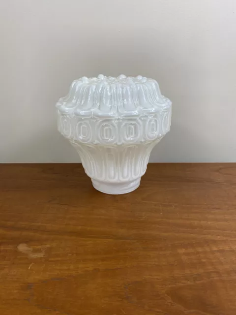 Vintage Art Deco White Milk Glass Light Shade