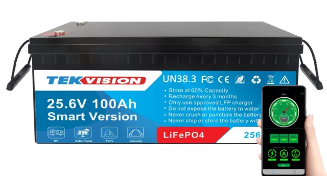 Sunstone Power 12V LiFePO4 Batterie 100AH Lithium Stromspeicher mit  Blutooth Solarakkus