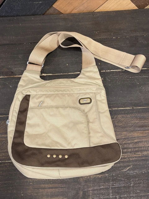 TUMI Tech USA Beige Multi Pocket Crossbody Messenger Bag