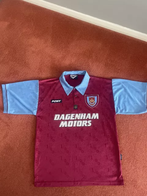 West Ham Home Football Shirt 1995-6 Men’s Size Medium Very Good Condition