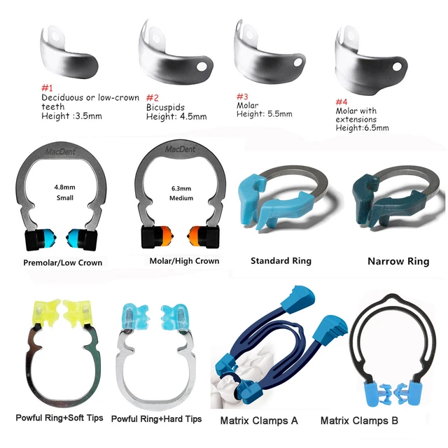 Dental Matrix Bands Ring Sectional Matrice Clamp Fit Garrison Palodent V3 System