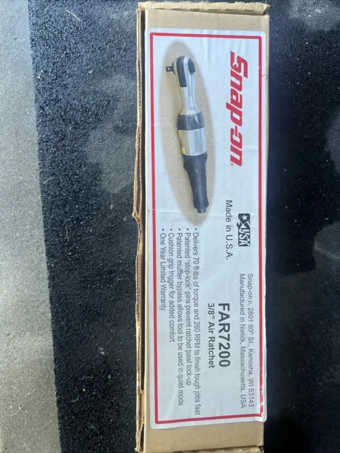 For Snap On 3/8” Drive Pneumatic Air Ratchet FAR7200 New Open Box