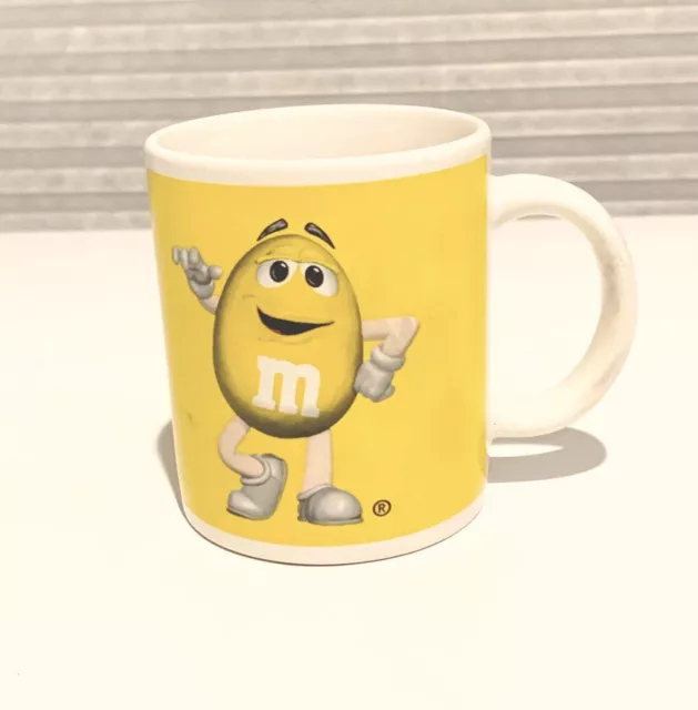 Classic Vintage Ceramic Collectible M&M Yellow Coffee Tea Cup Mug Candy 