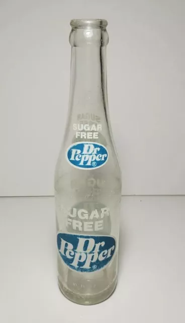 Dr Pepper Soda Bottle Sugar Free 10oz Vintage