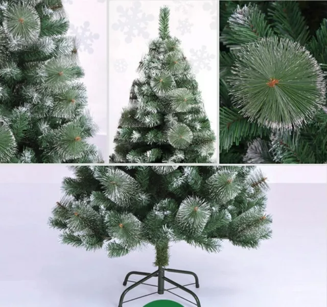 Árbol de navidad pino verde nieve 90 120 150 180 210cm decoración navideña 3