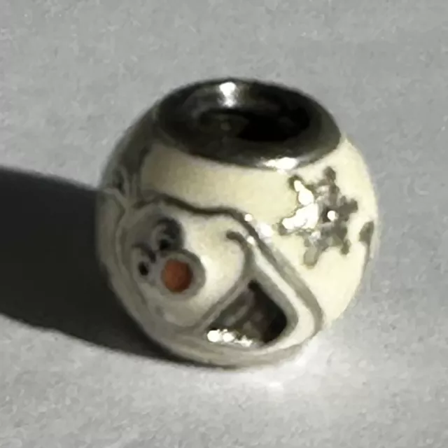 Pandora Charm Disney Olaf Frozen Bead Silver Winter I Like Warm Hugs AS IS