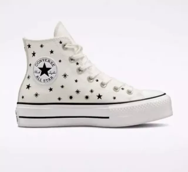 New Converse Chuck All Star Lift 'Crystal Energy' Shoes - Egret (A03724C) SZ 7