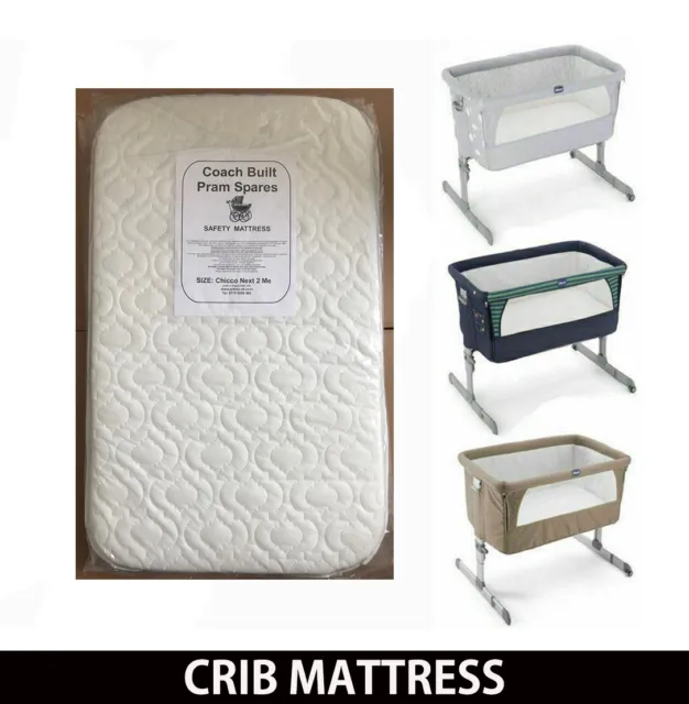 NEXT2ME Safety Crib Mattress for Chicco Bedside Cover  MADE IN UK Free Postage