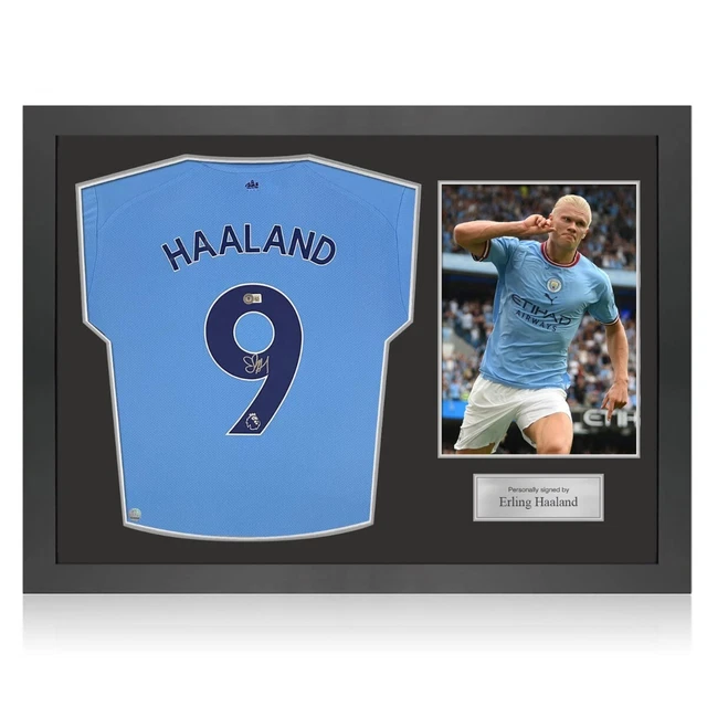 ERLING HAALAND SIGNED Manchester City 202223 Football Shirt. Icon