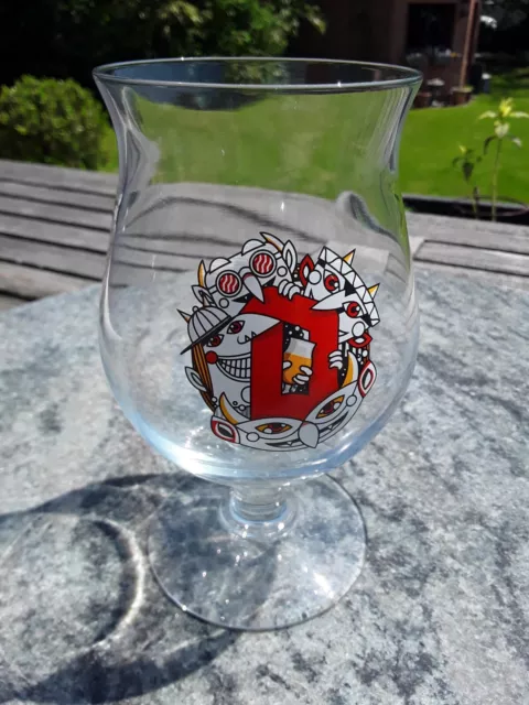 Duvel Tulip Beer Glass 2010 Patrick Croes Art Series Collector Barware Man Cave
