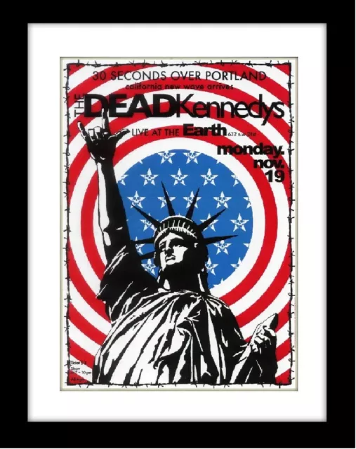 DEAD KENNEDYS Portland Concert Punk Mounted Framed poster Print  PUNK MADE IN UK