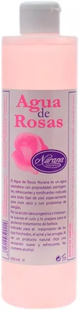 Tonico al Agua de Rosas Facial Tonic 500ML Nurana Cosmetics