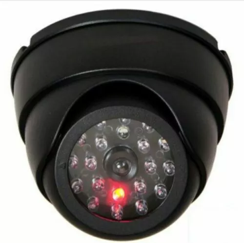 Dummy Dome Fake Security Camera CCTV One False W/ Flashing Red LED Light New