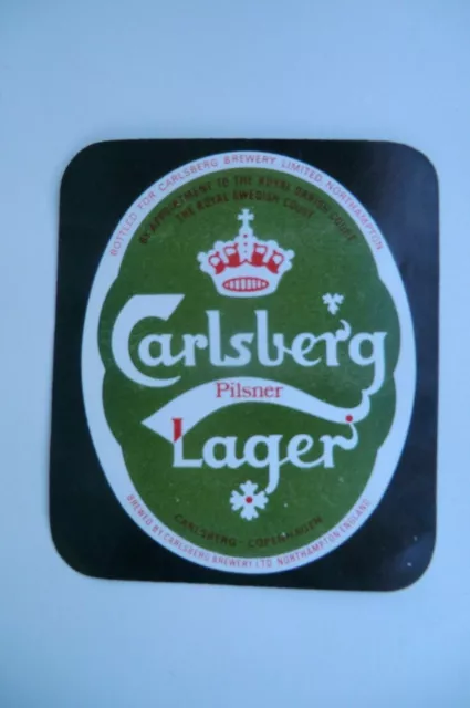 Mint Carlsberg Lager Bottled Northampton Brewery Beer Bottle Label