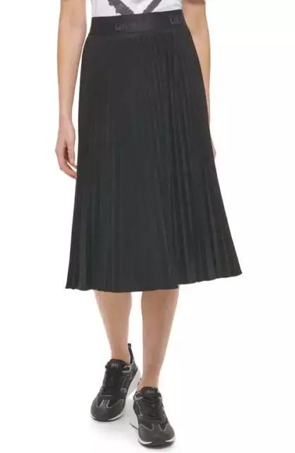 DKNY Women's Pleated Faux Suede Skirt 30A 899