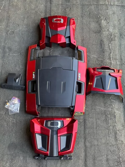 Juego completo de funda roja para silla de ruedas eléctrica Quantum Edge 2.0