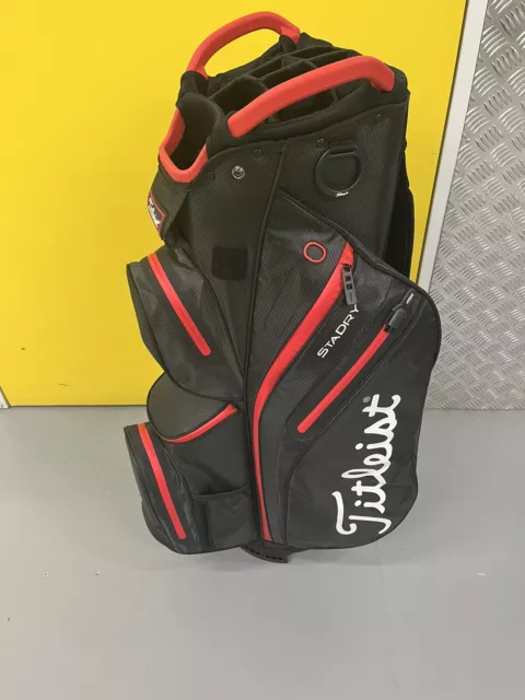 Titleist STADRY 14 way Divider Cart Bag in Black/Red - New With Raincover