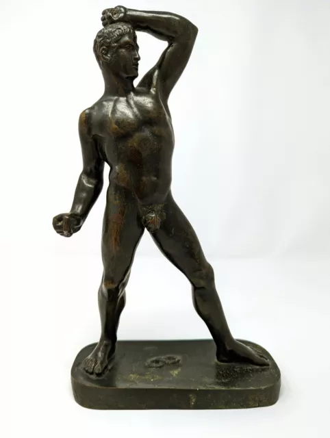 Early 19th Century "Grand Tour" Bronze Sculpture of Creugas (The Pugilist)