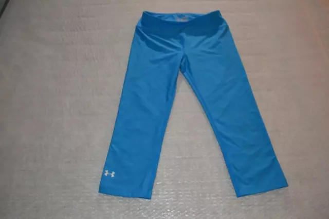 39859 Under Armour Gym Pants Leggings Workout Blue Polyester Size XS Womens