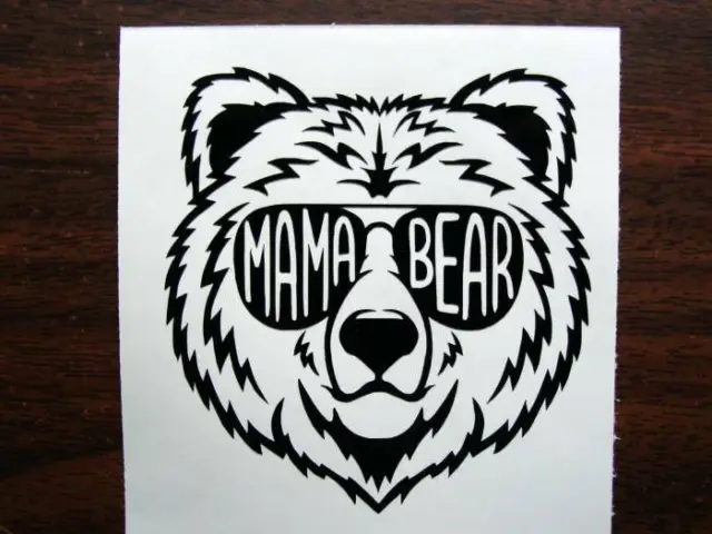 MAMA BEAR VINYL Decal, Mama Bear Sticker, Car Decal, Yeti Tumbler ...