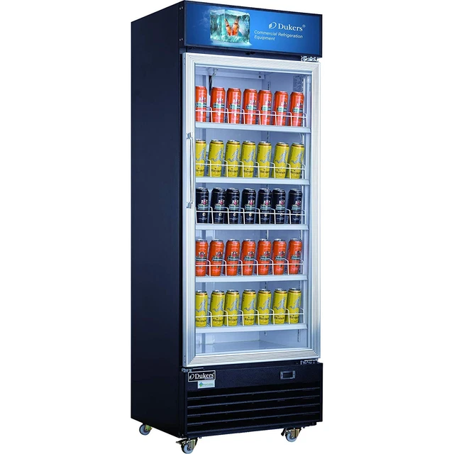 Dukers DSM-15R 14.7 Cu. Ft. Commercial Display Cooler Merchandiser Refrigerator