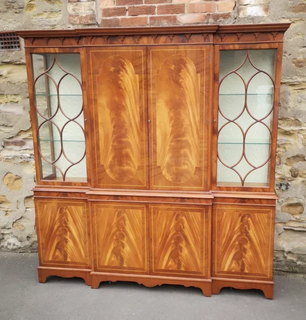 Inlaid Mhogany 4 door B/Front Cocktail / Display Cabinet Bevan Funnel Reprodux