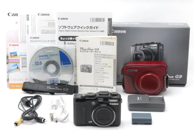 [TOP MINT w/Box + Case] Canon Power Shot G9 12.1 MP Digital Camera From JAPAN