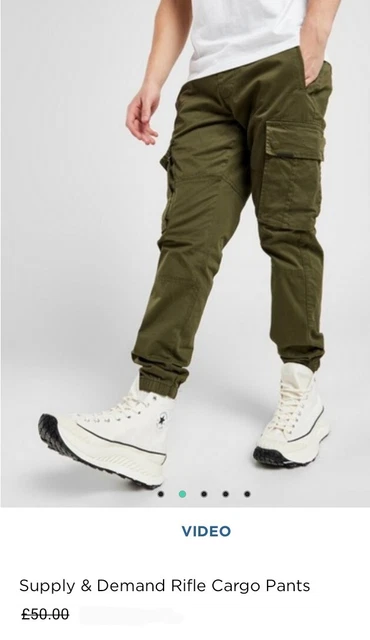 Buy t-base Men's Olive Slim Fit Cargos for Men Online India