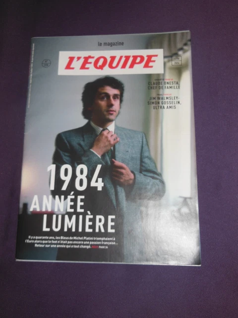 Magazine L'Équipe 1986 - Avec Platini - Édition Originale, Pliures Visibles