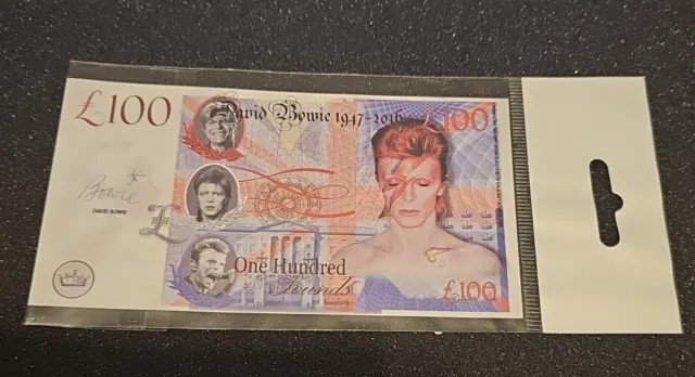 David Bowie £100 Novelty Bank Note - Details to Reverse