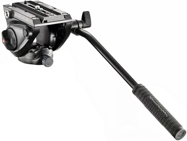 MVH500AH, Lightweight Fluid Video Head with Flat Base, Sliding Plate for Rapid C